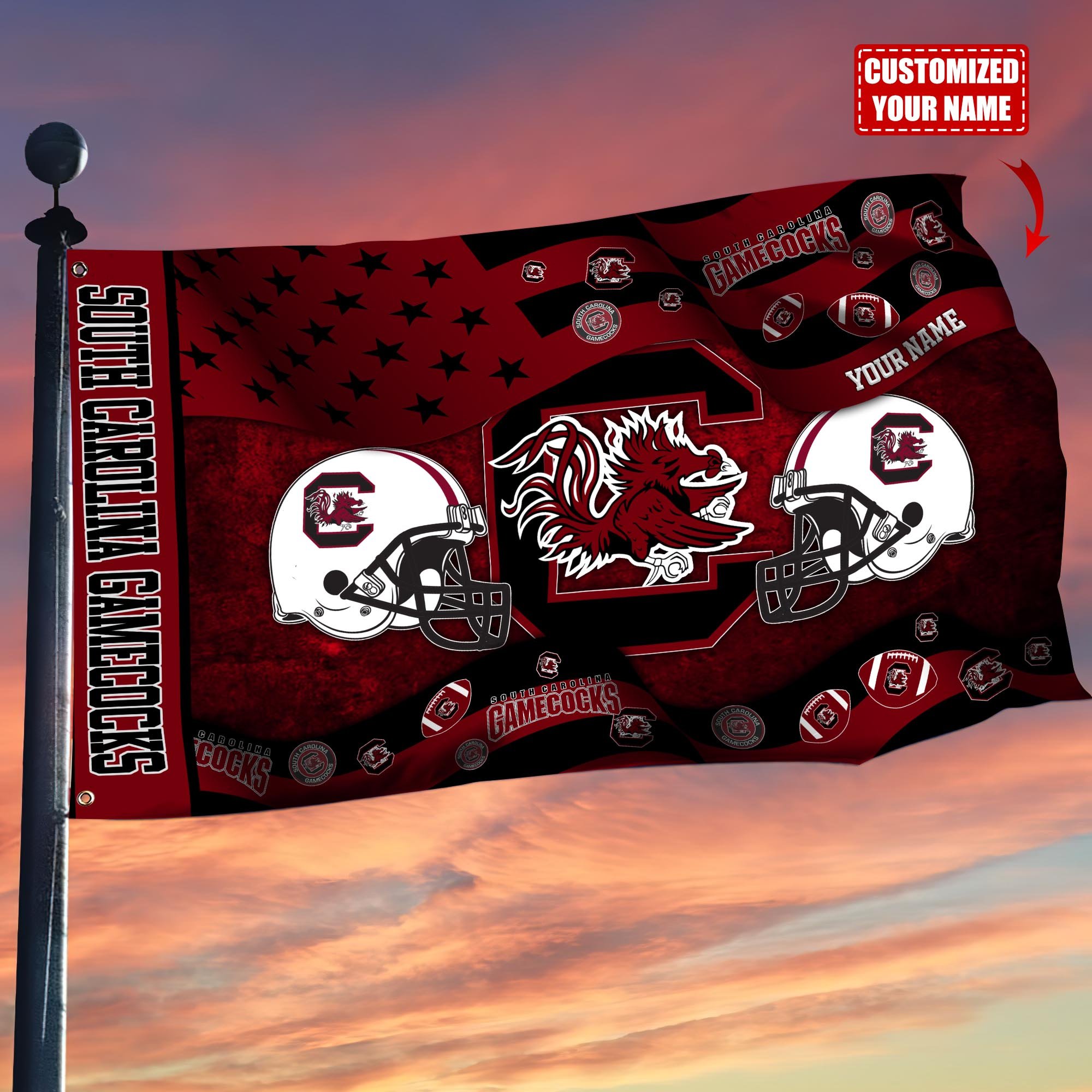 South Carolina Gamecocks Custom Flag3x5ft, Let Your Flag Fly TT59114